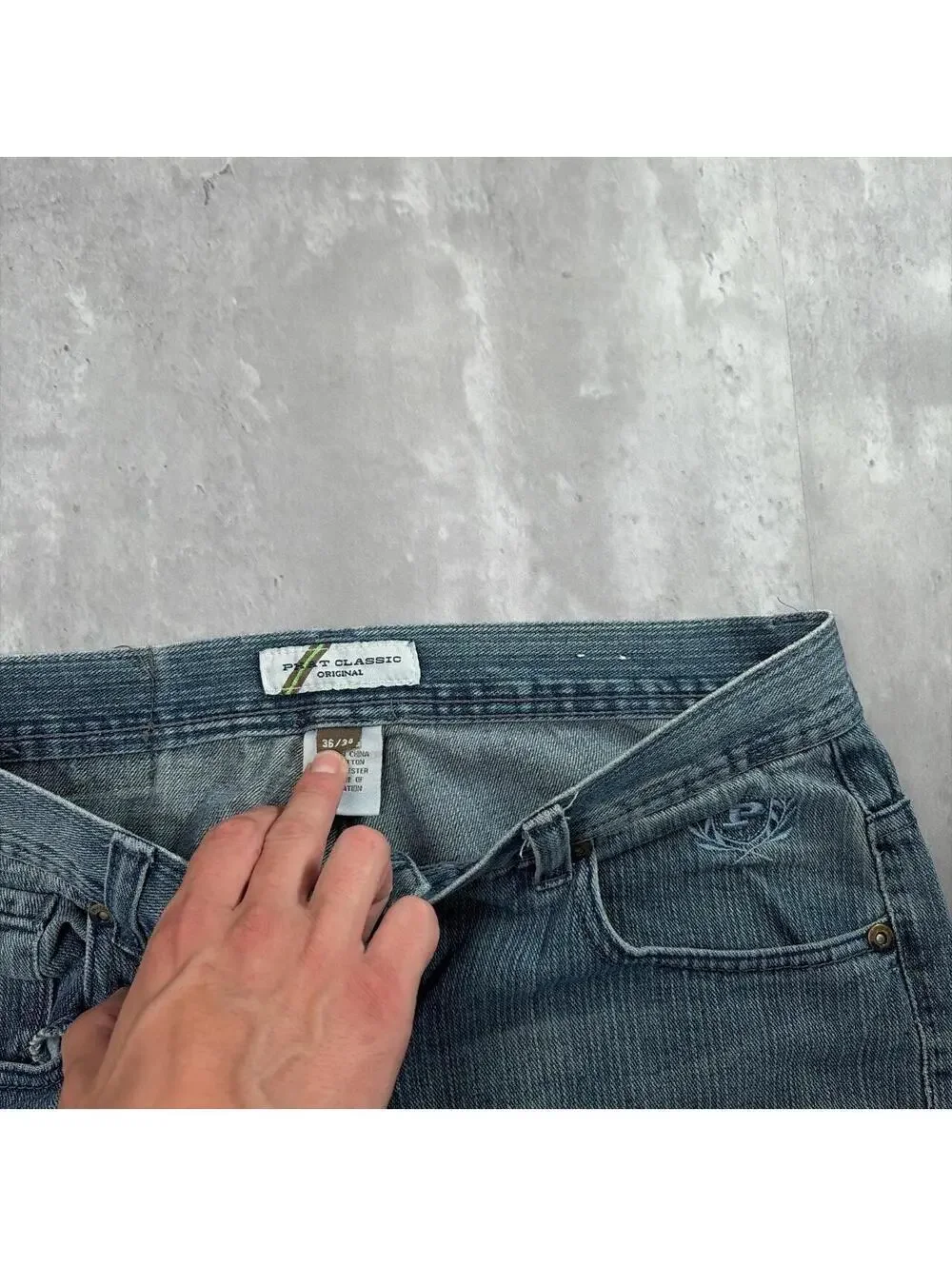 Y2K Blue Phat Farm Grunge Loose Skater Denim Jeans